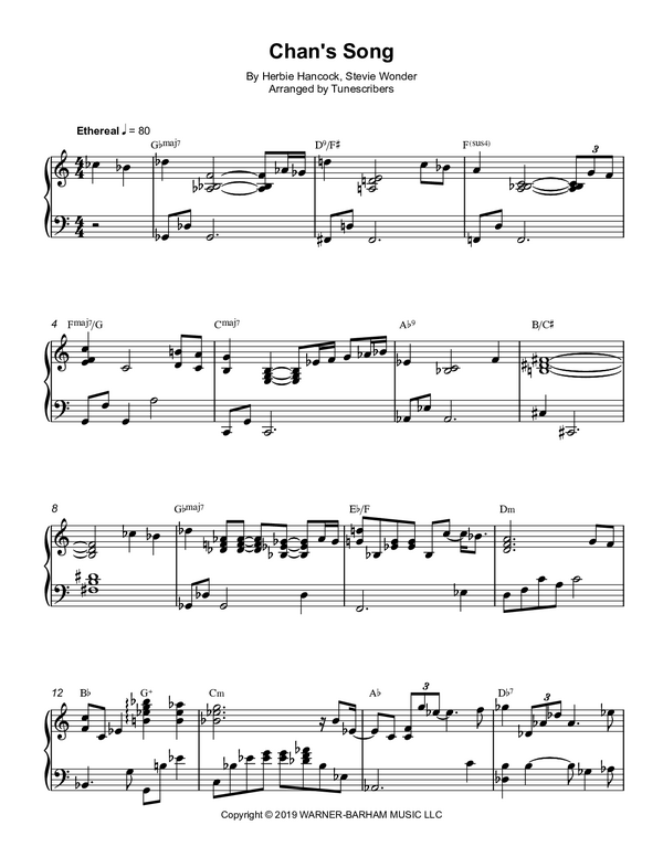 Chan's Song (cover) | Tunescribers