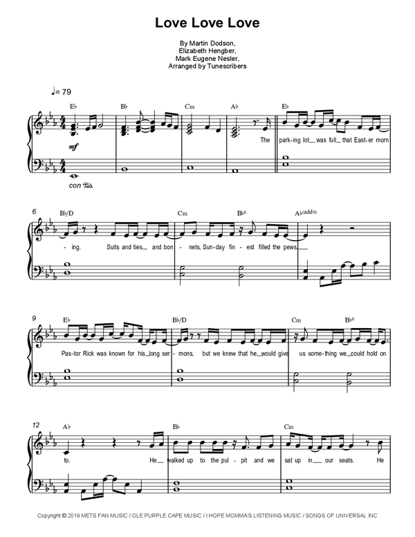 Love Love Love | Tunescribers